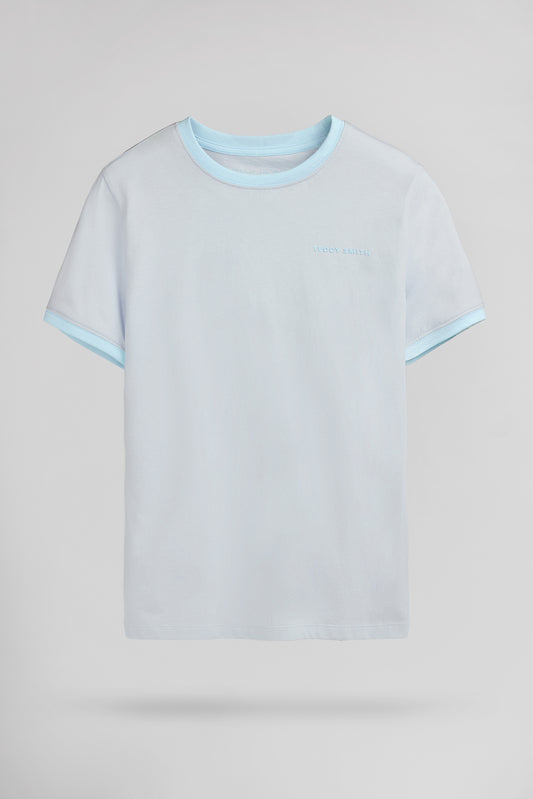 Achat T-shirt col rond THE TEE 2 R MC JR PASTEL BLUE - Teddy Smith
