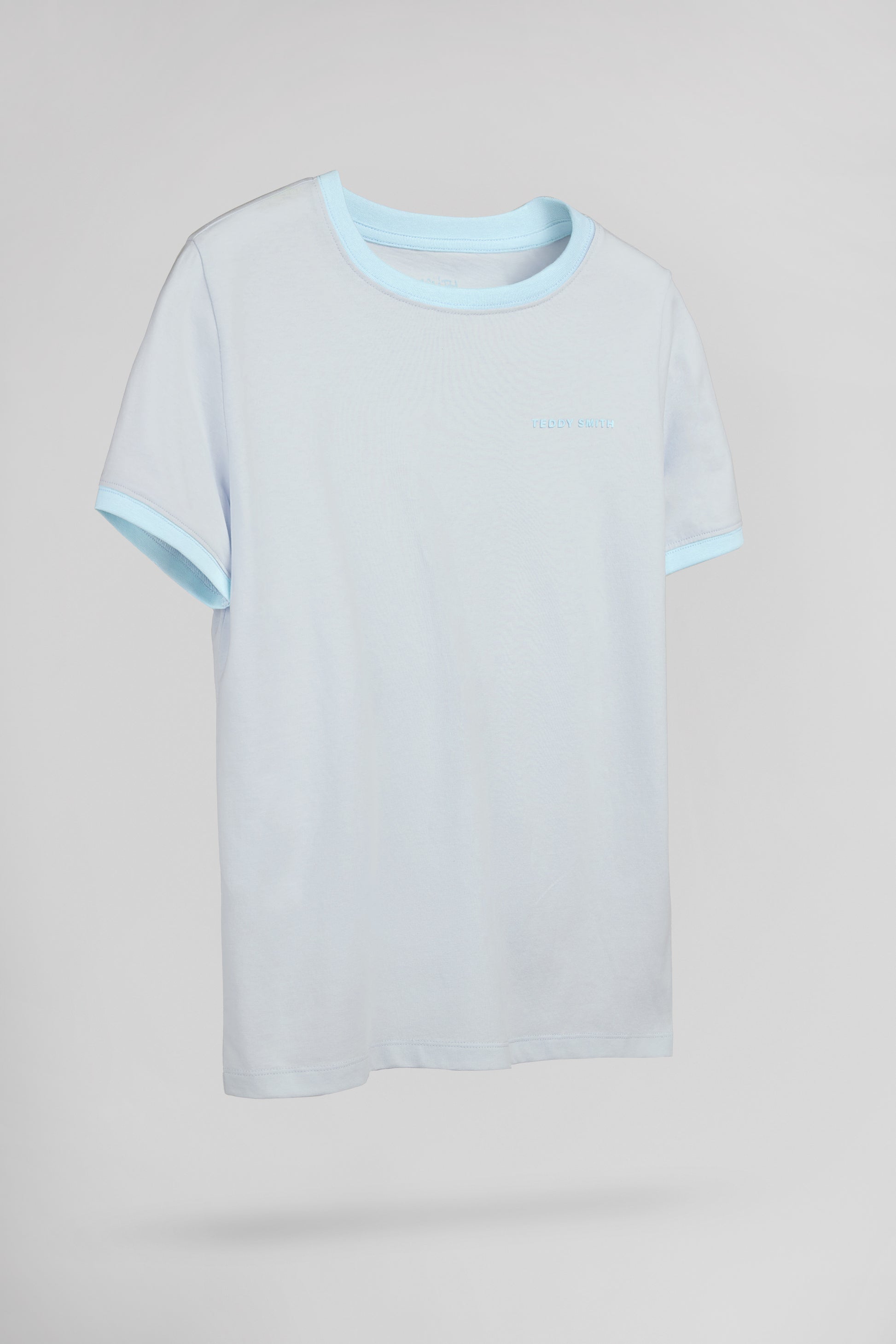 T-shirt col rond THE TEE 2 R MC JR PASTEL BLUE - Teddy Smith