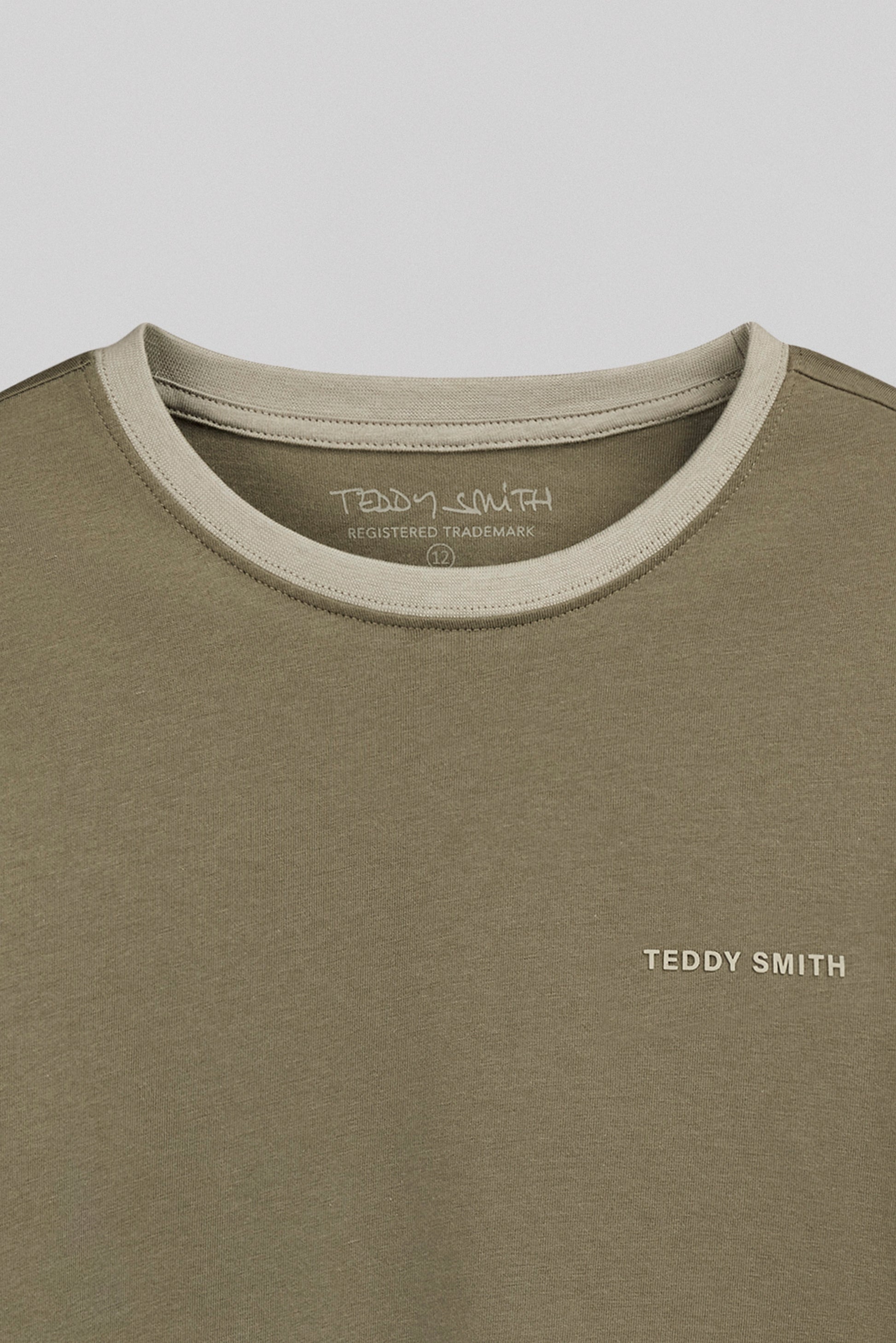T-shirt col rond THE TEE 2 R MC JR DUSTY KAKI - Teddy Smith