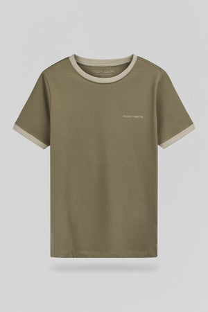 T-shirt col rond THE TEE 2 R MC JR DUSTY KAKI - Teddy Smith