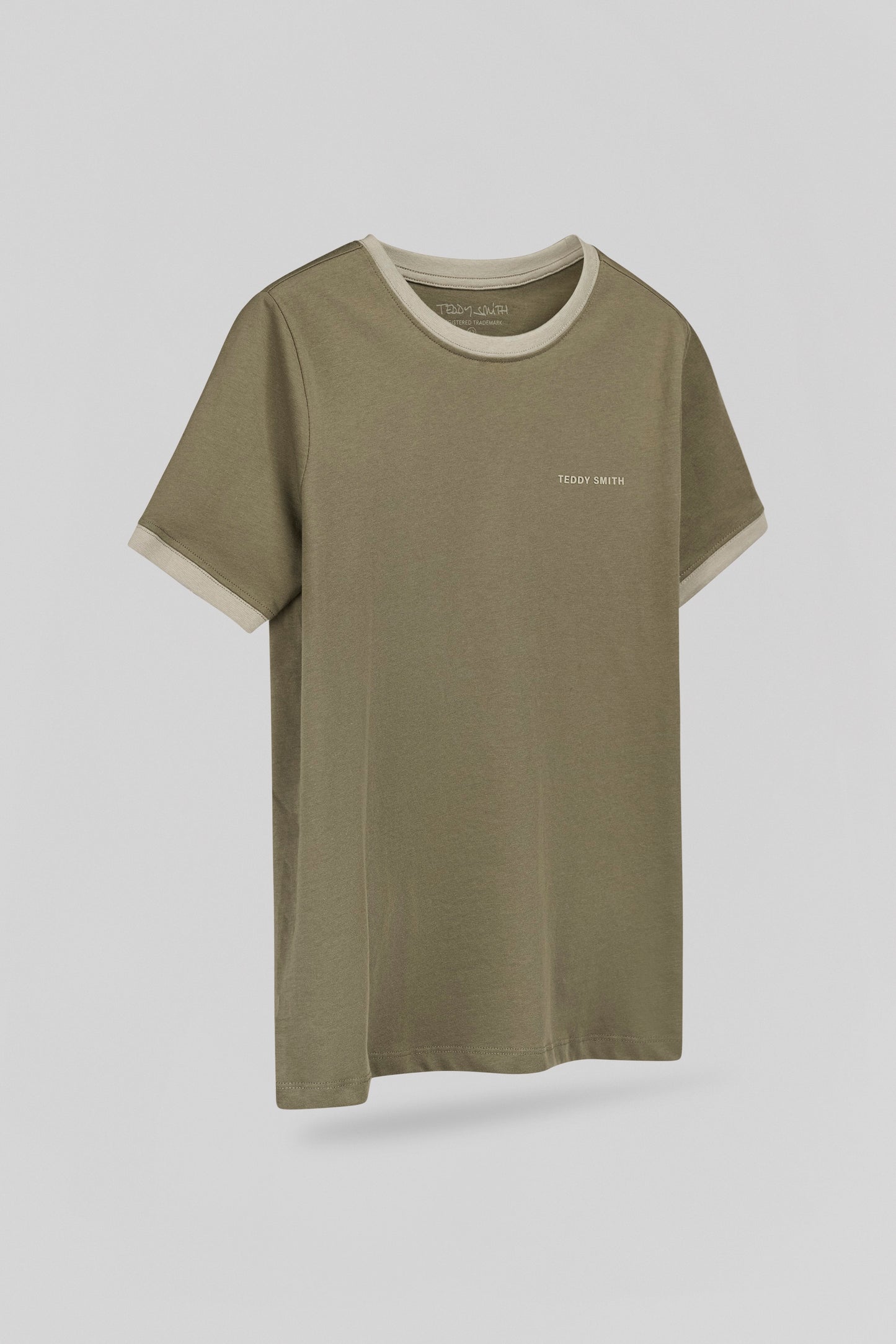 T-shirt col rond THE TEE 2 R MC JR DUSTY KAKI - Teddy Smith