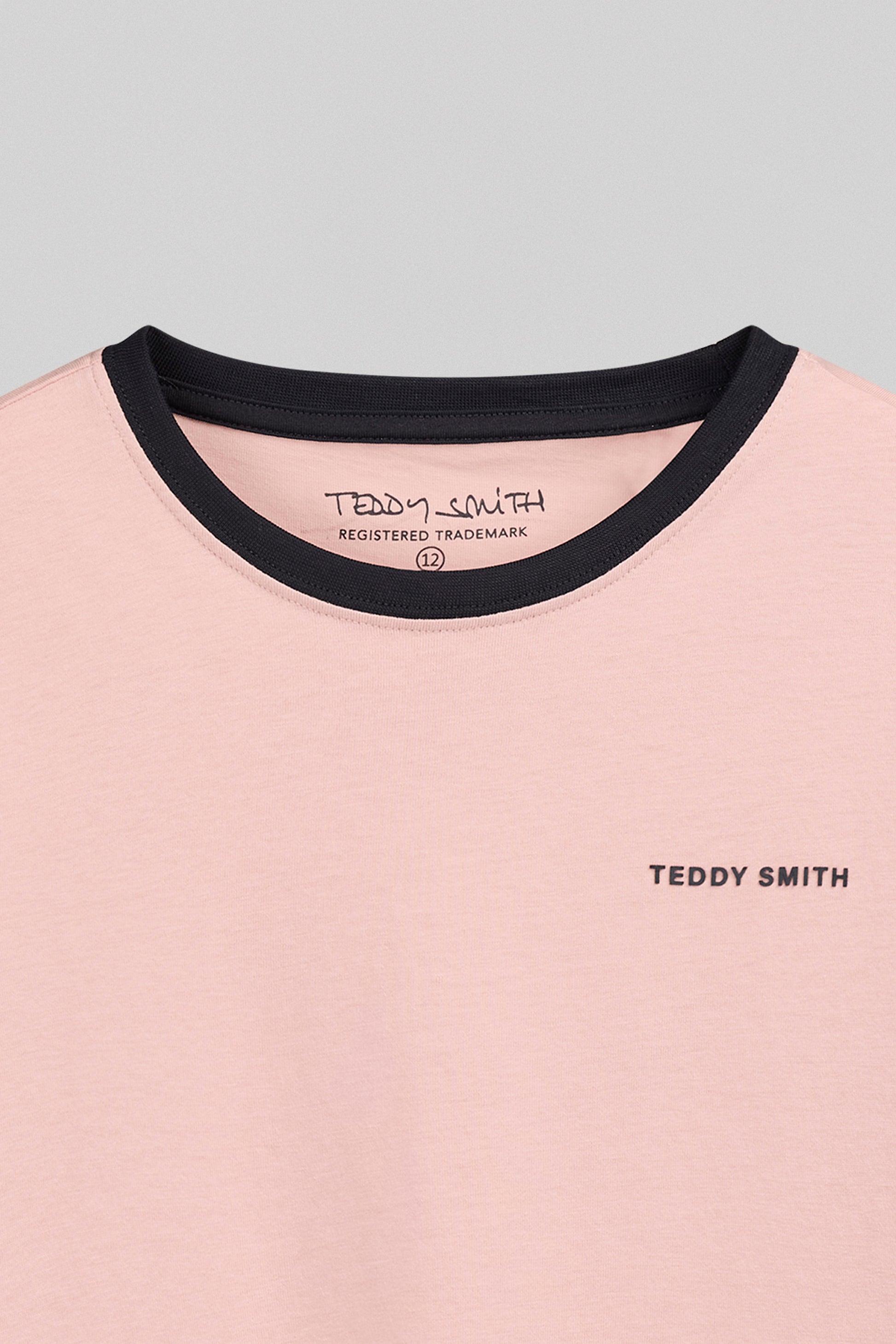 T-shirt col rond THE TEE 2 R MC JR ROSE PASTEL - Teddy Smith