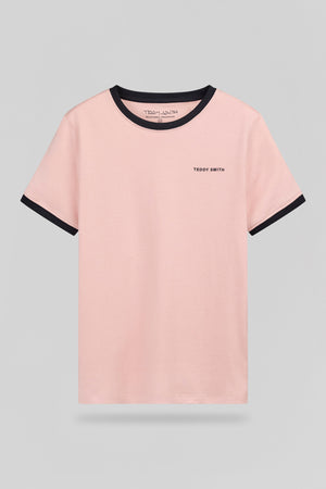 T-shirt col rond THE TEE 2 R MC JR ROSE PASTEL - Teddy Smith
