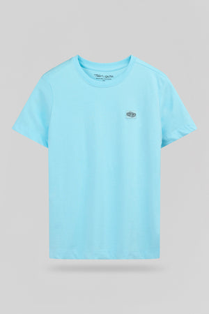 T-shirt col rond T-LIONEL MC JR BLEU LAGON - Teddy Smith
