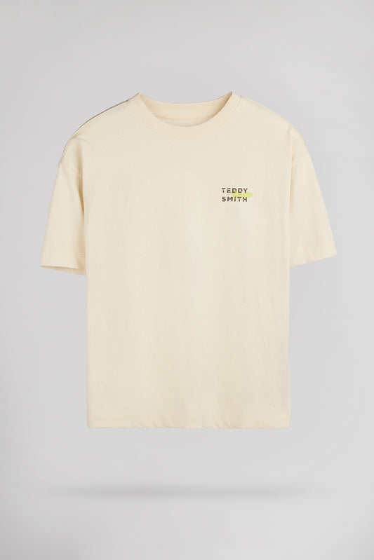 Achat T-shirt T-RAYMOND MC JR CREAM - Teddy Smith