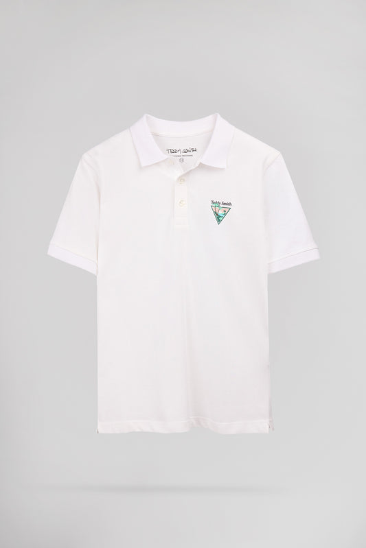 Achat Polo P-LARY MC JR BLANC