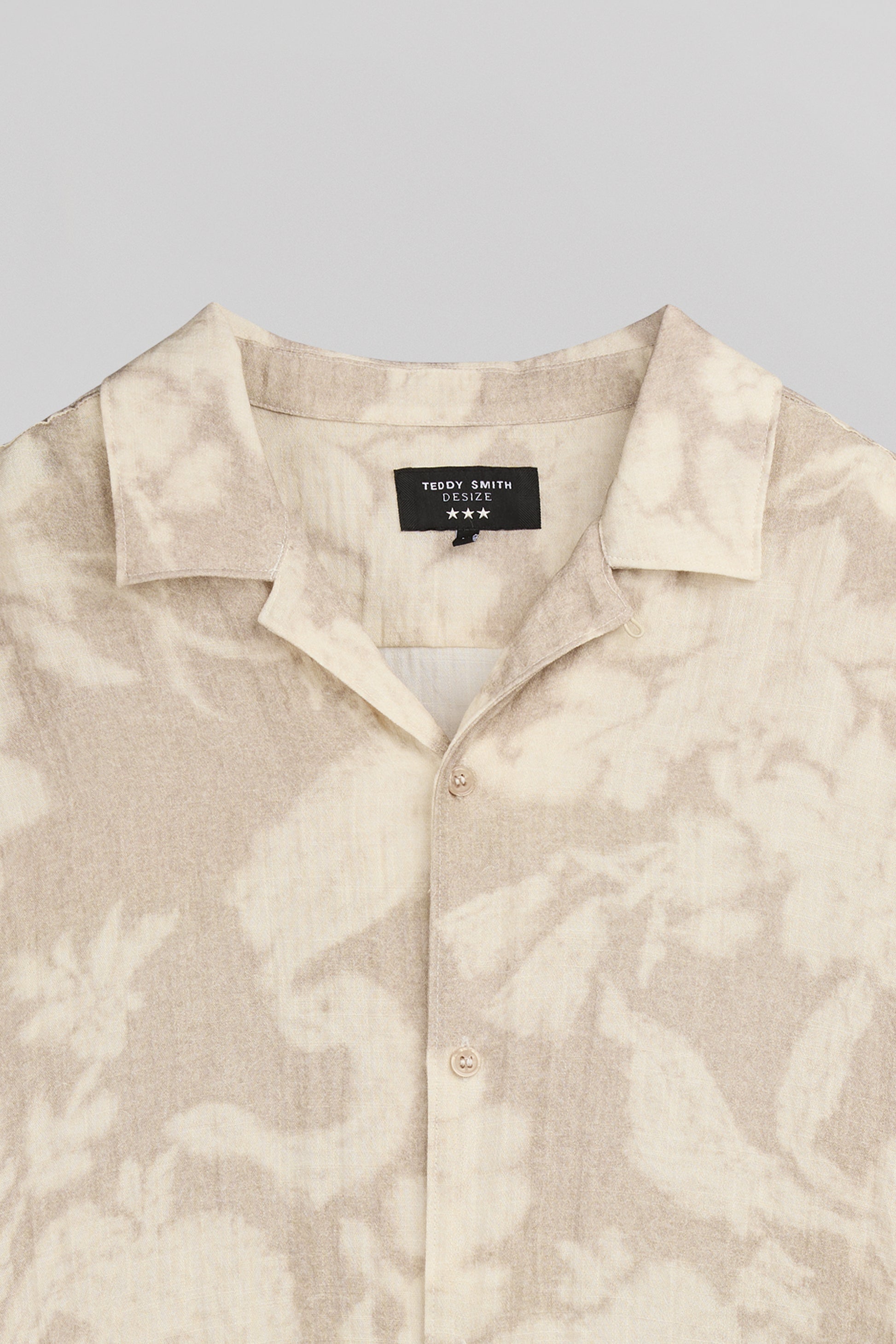 Chemise col hawaïen C-ANDERS MC BEIGE - Teddy Smith