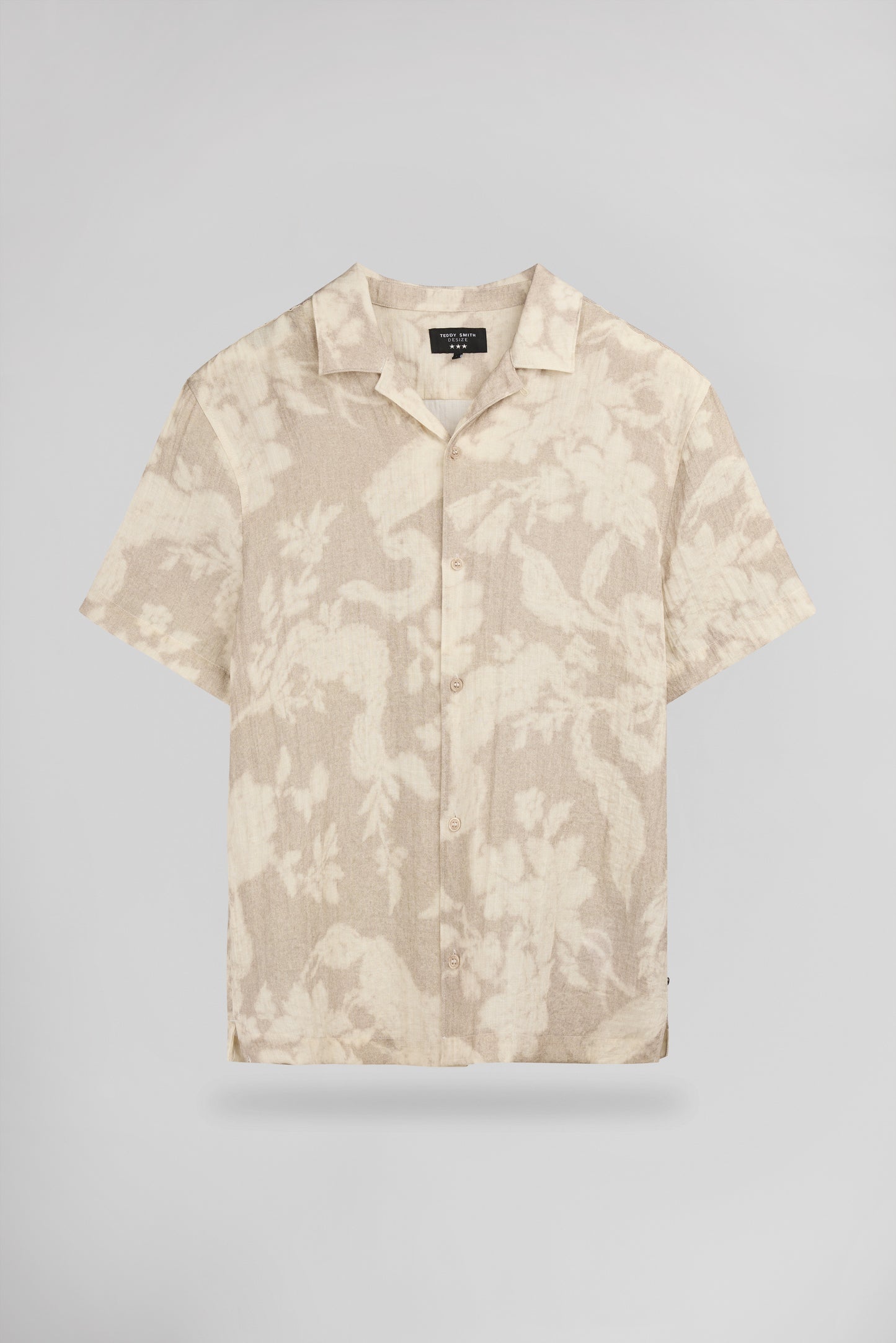 Chemise col hawaïen C-ANDERS MC BEIGE - Teddy Smith