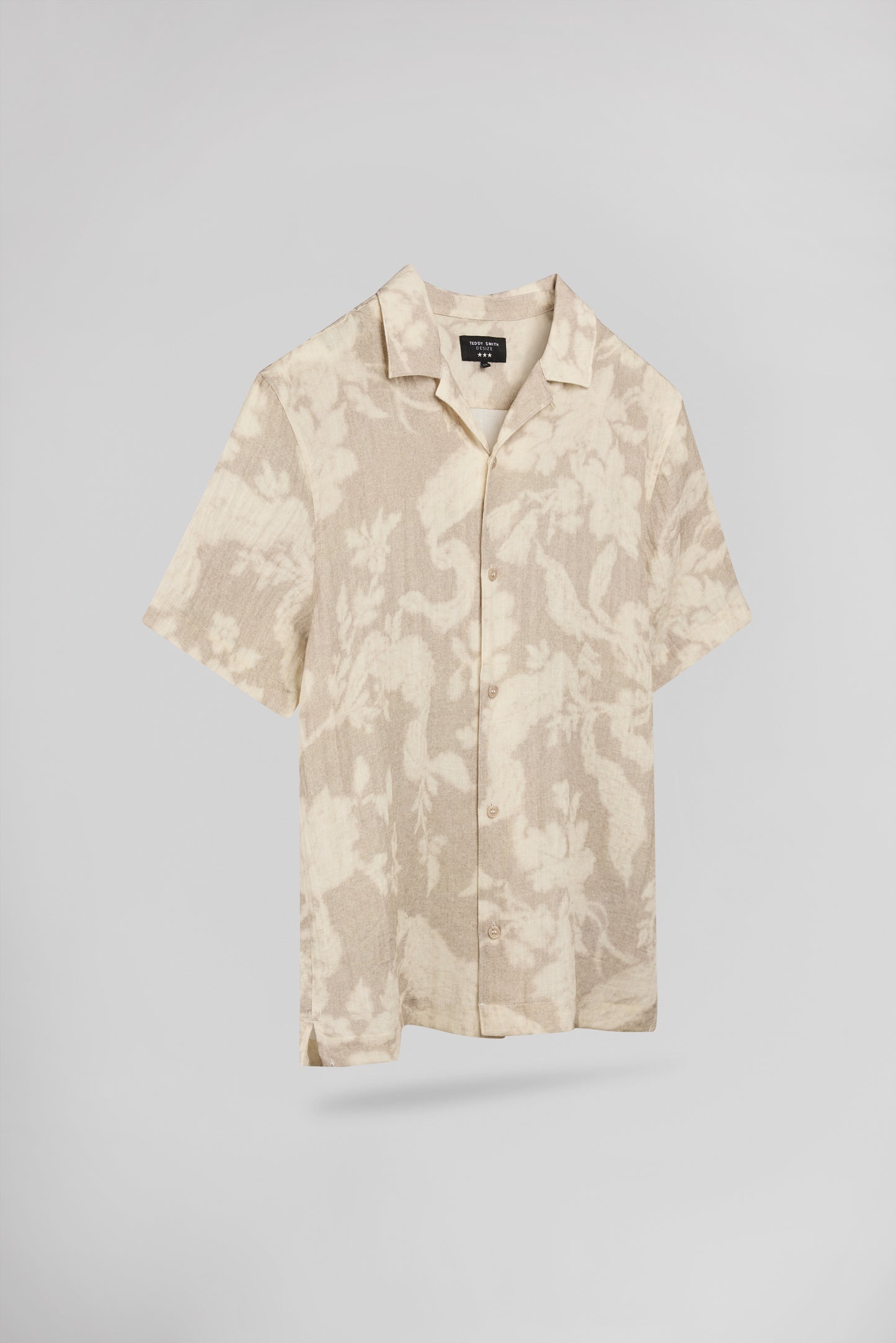 Chemise col hawaïen C-ANDERS MC BEIGE - Teddy Smith