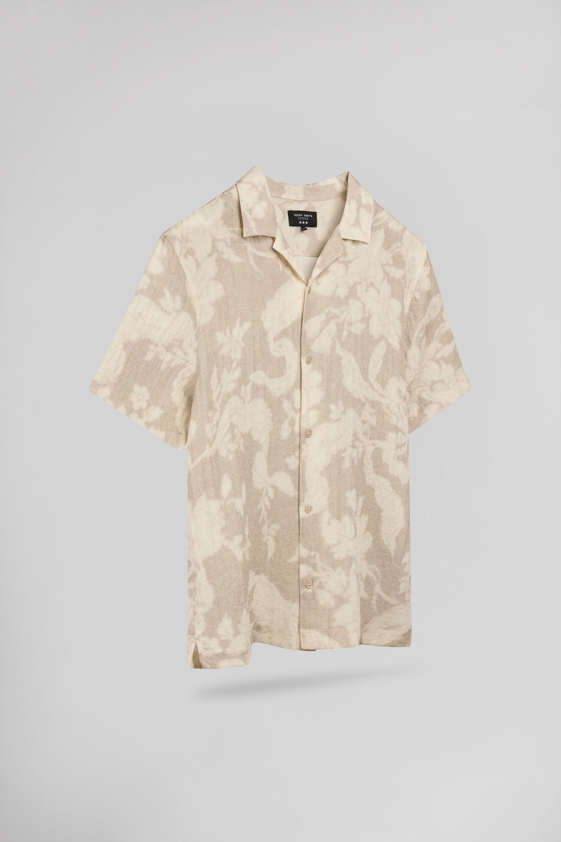 Chemise col hawaïen C-ANDERS MC BEIGE - Teddy Smith