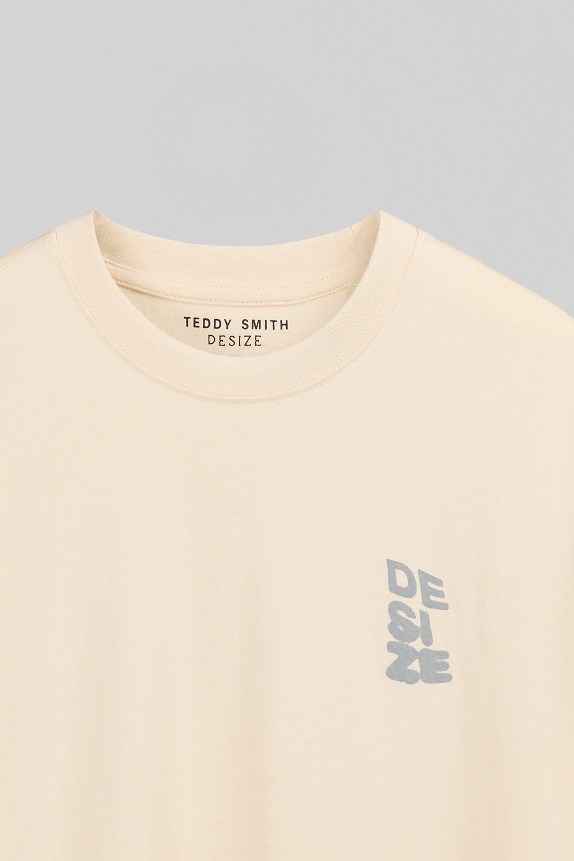 T-shirt ample T-WALL MC CREAM - Teddy Smith