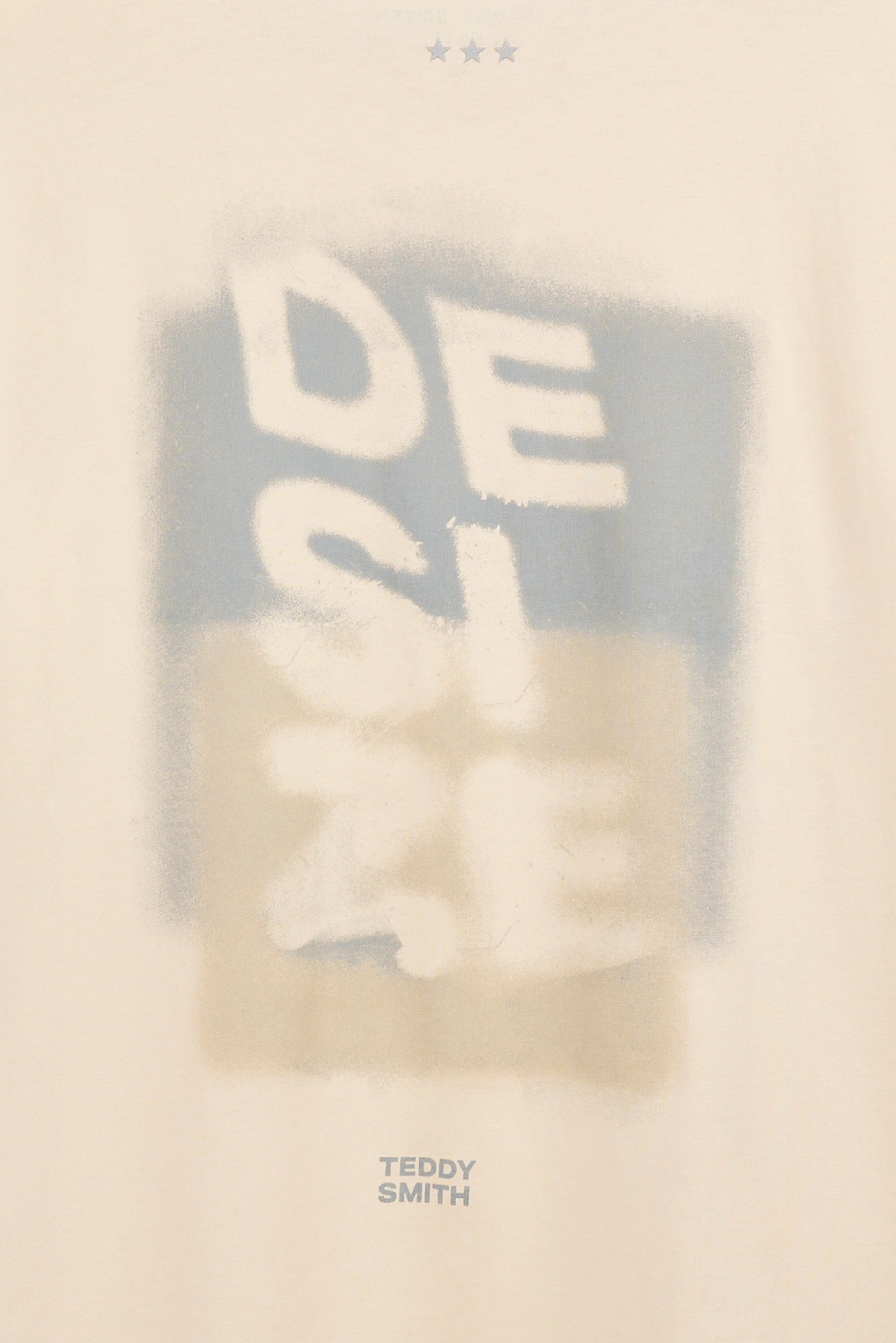 T-shirt ample T-WALL MC CREAM - Teddy Smith