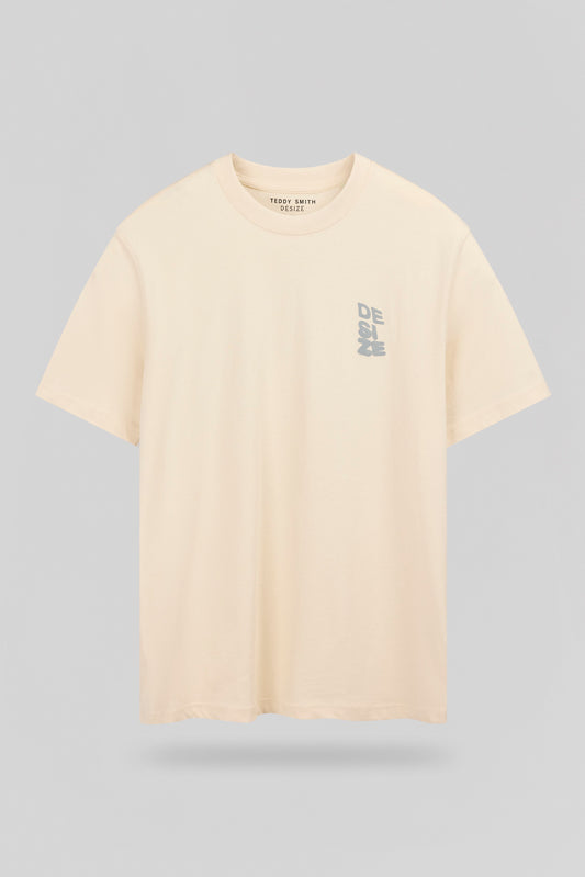 Achat T-shirt ample T-WALL MC CREAM - Teddy Smith