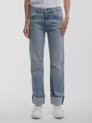 Pantalon BOYFRIEND FRIPP / INDIGO CLAIR - Teddy Smith