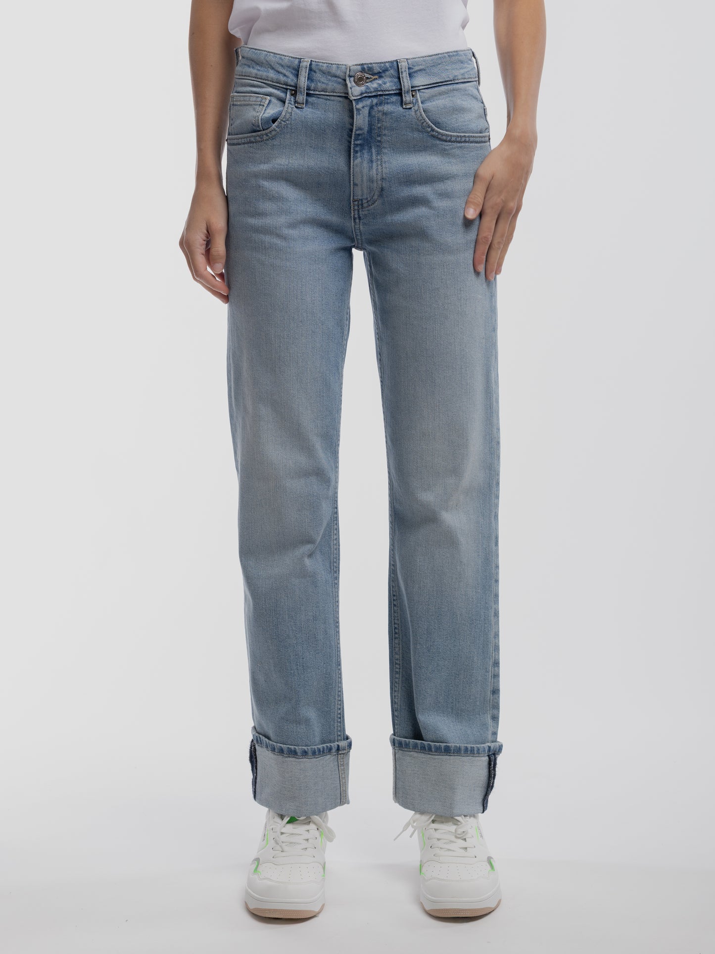 Pantalon BOYFRIEND FRIPP / INDIGO CLAIR - Teddy Smith