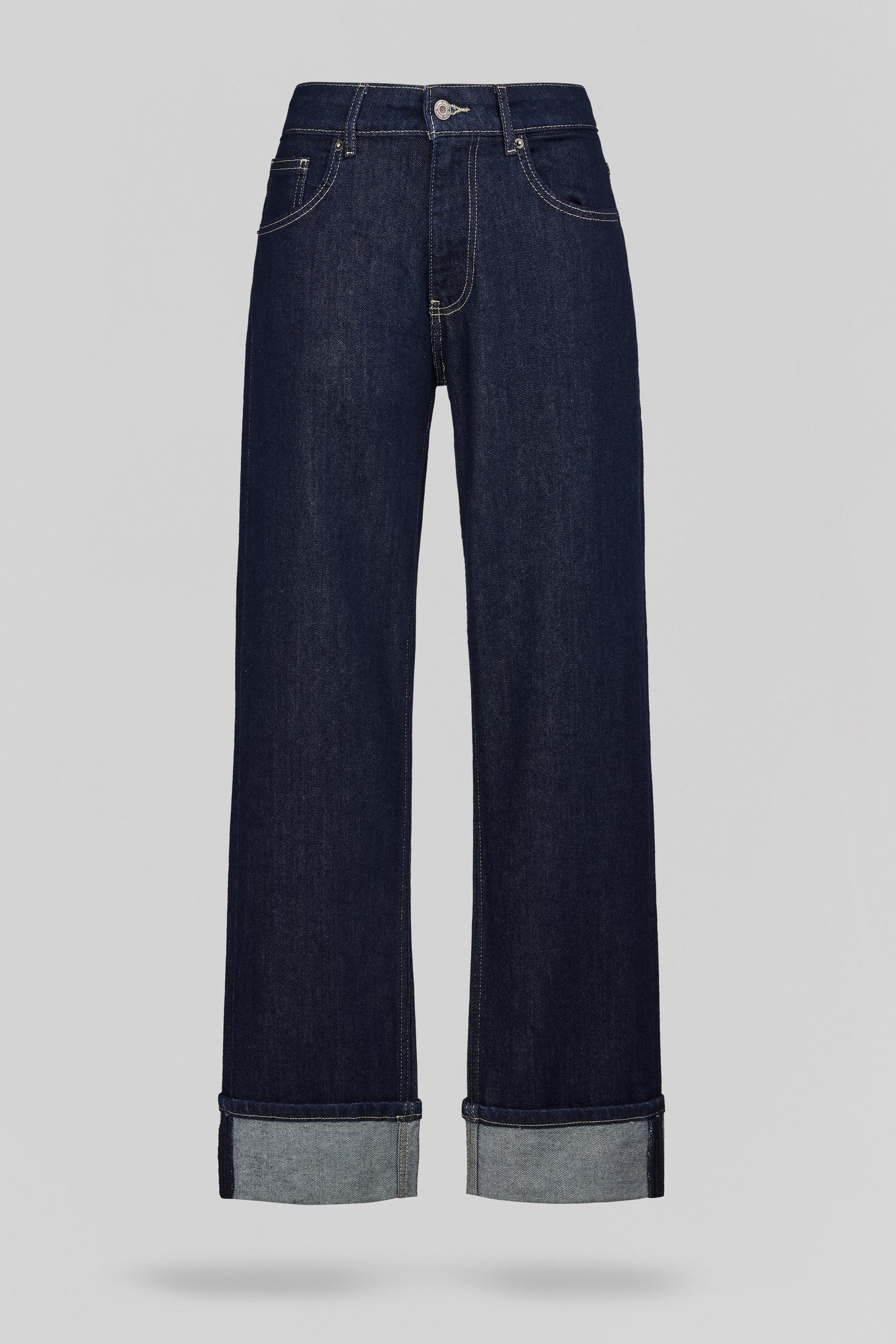 Jean bas raccourci BOYFRIEND DARK BLUE