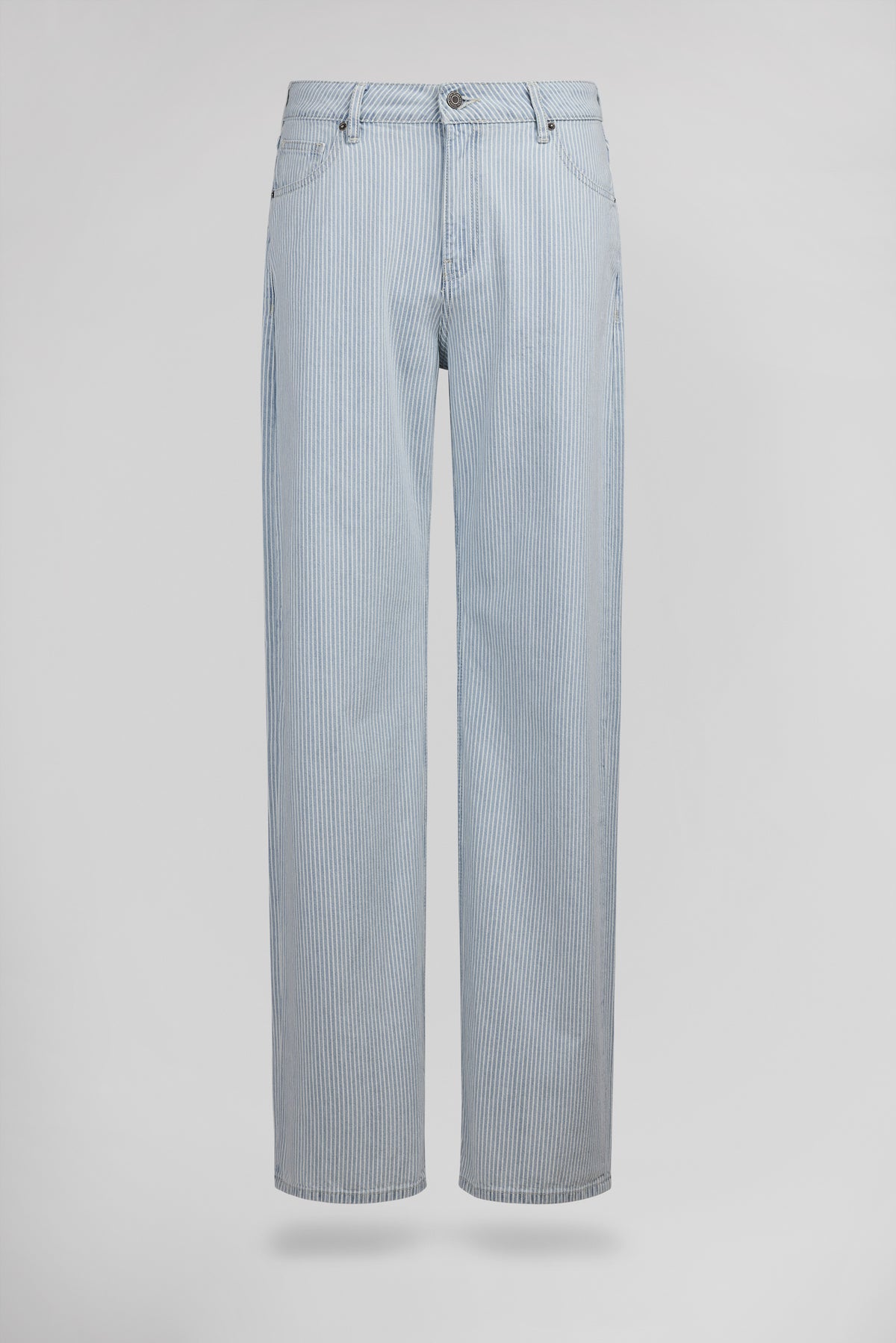 Jean droit à rayures taille basse TOMBOY STRIPES BLEACHED - Teddy Smith