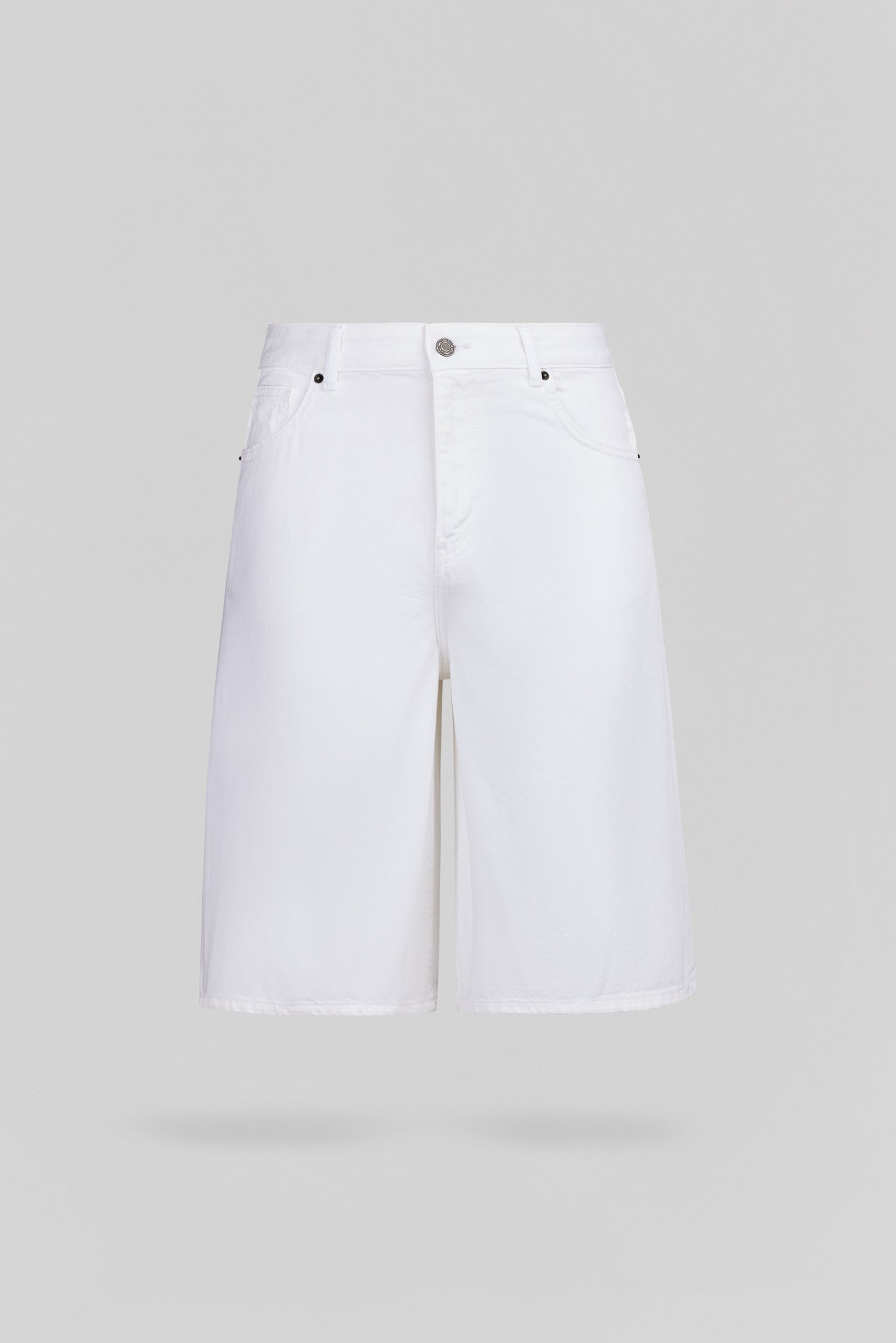 Short droit large taille basse S-TOMBOY SH BLANC