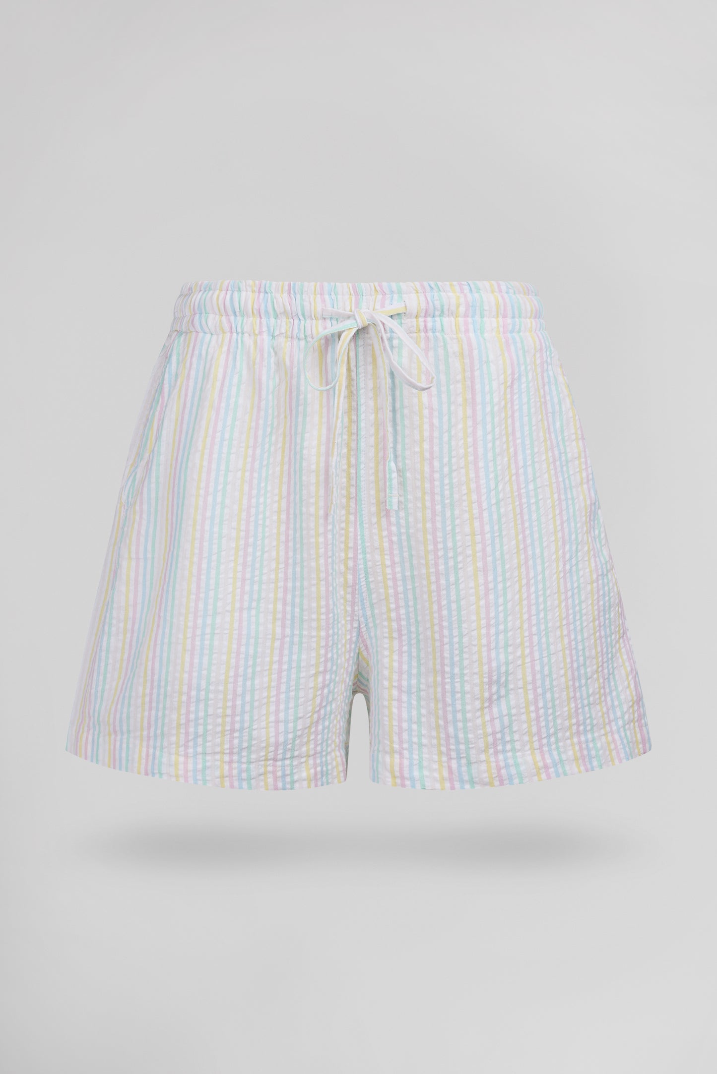 Short à rayures effet gaufré S-SUBLIMA SH BLANC - Teddy Smith