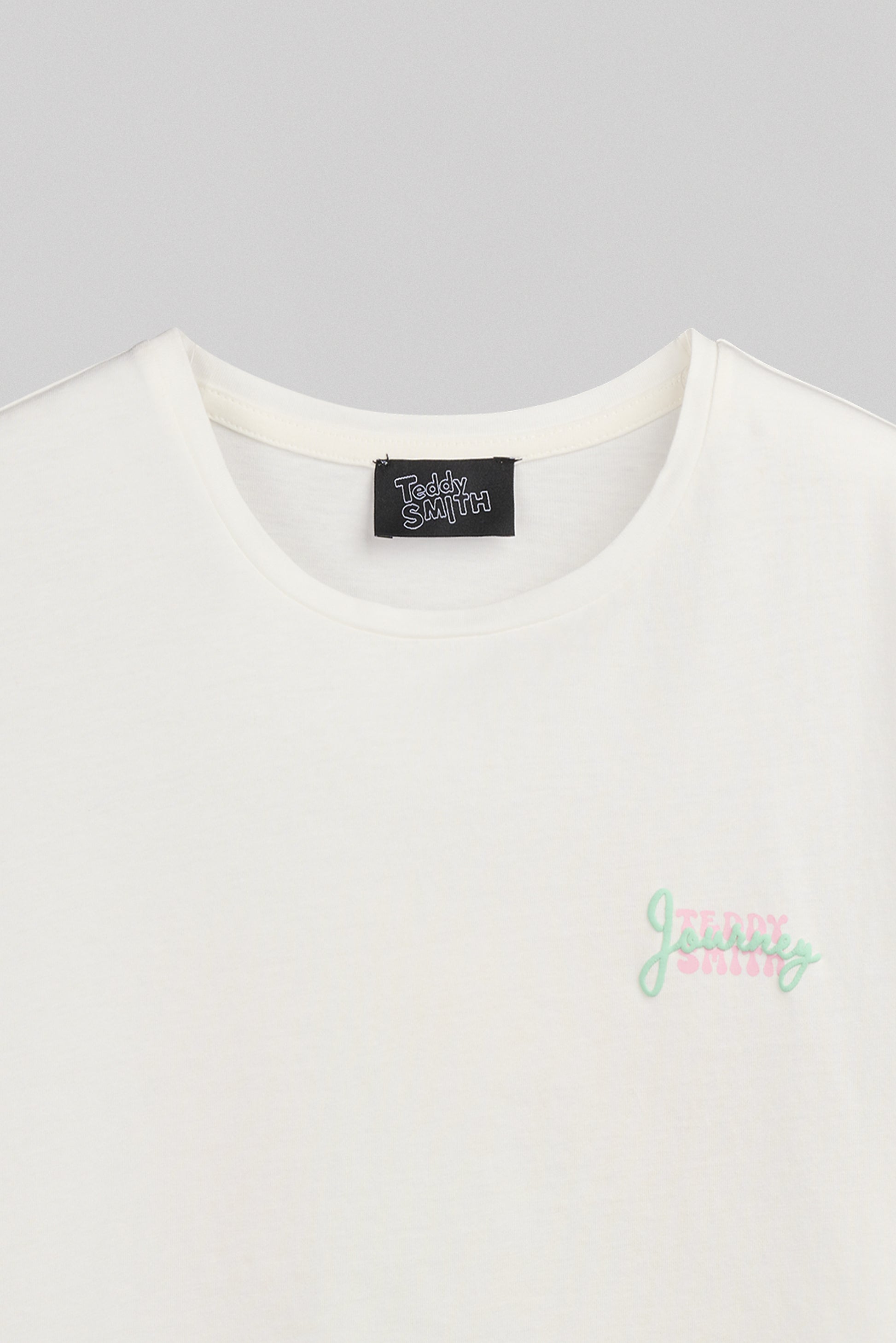 T-shirt T-ALLY MC MIDDLE WHITE - Teddy Smith