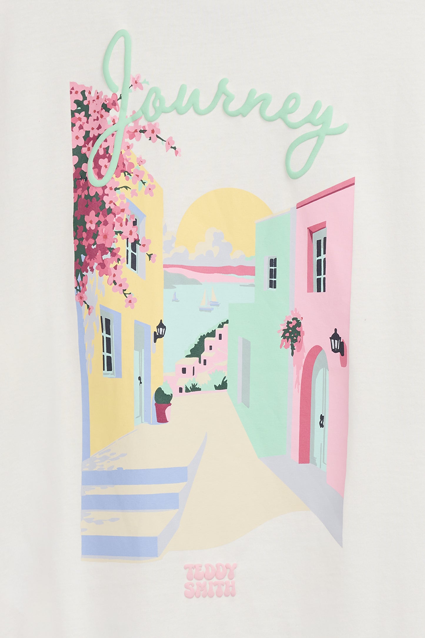 T-shirt T-ALLY MC MIDDLE WHITE - Teddy Smith