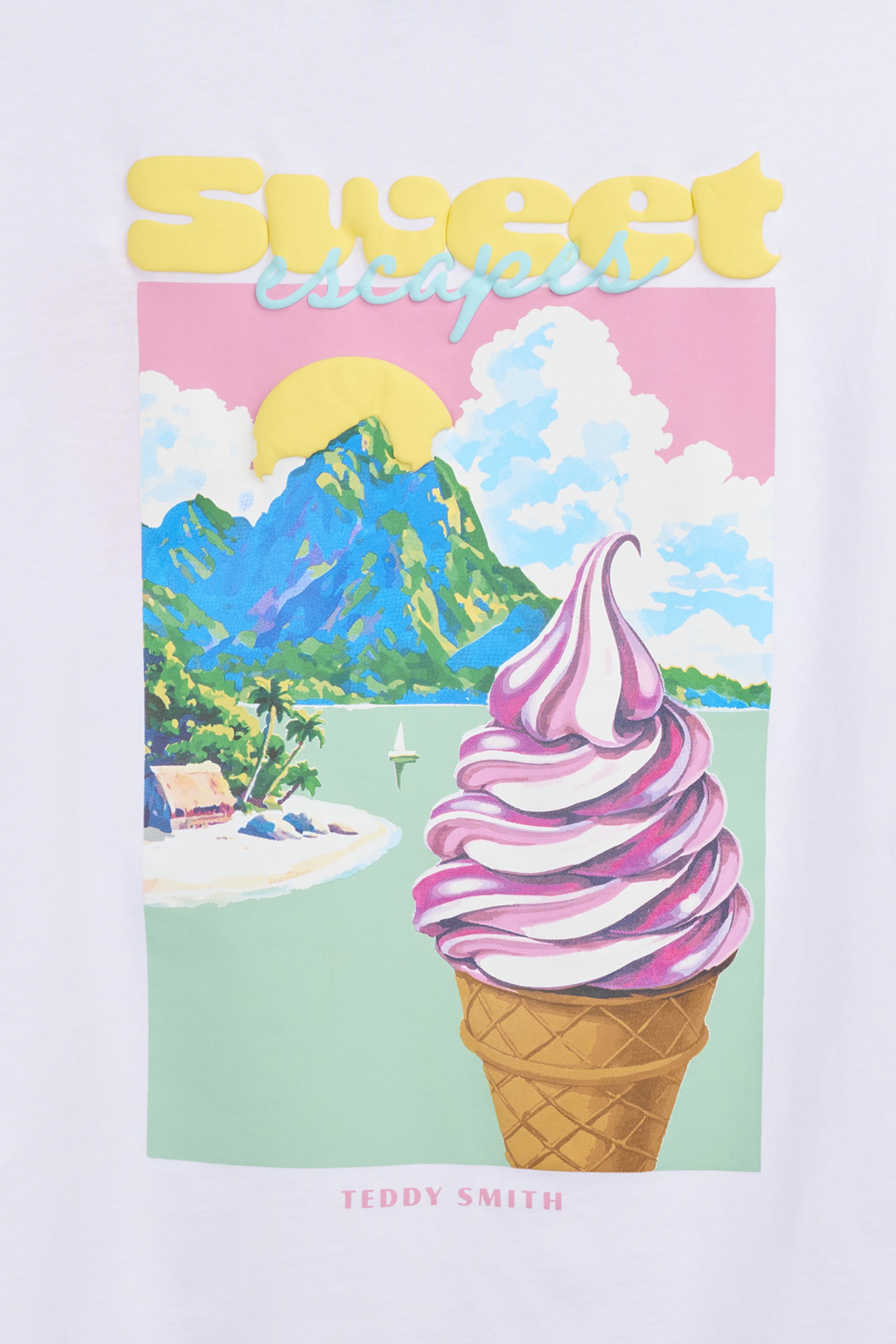 T-shirt T-ICY MC BLANC - Teddy Smith