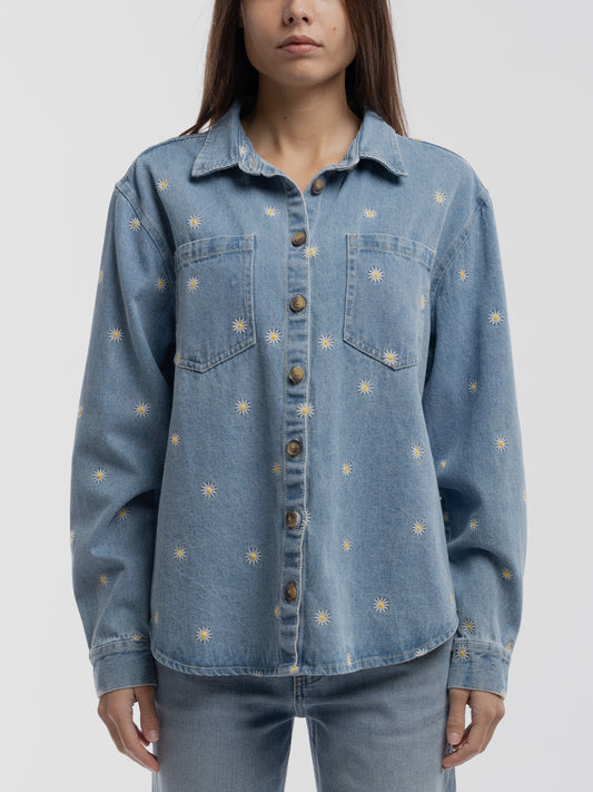 Achat Chemise C-FLOWER ML FRIPP / INDIGO CLAIR - Teddy Smith