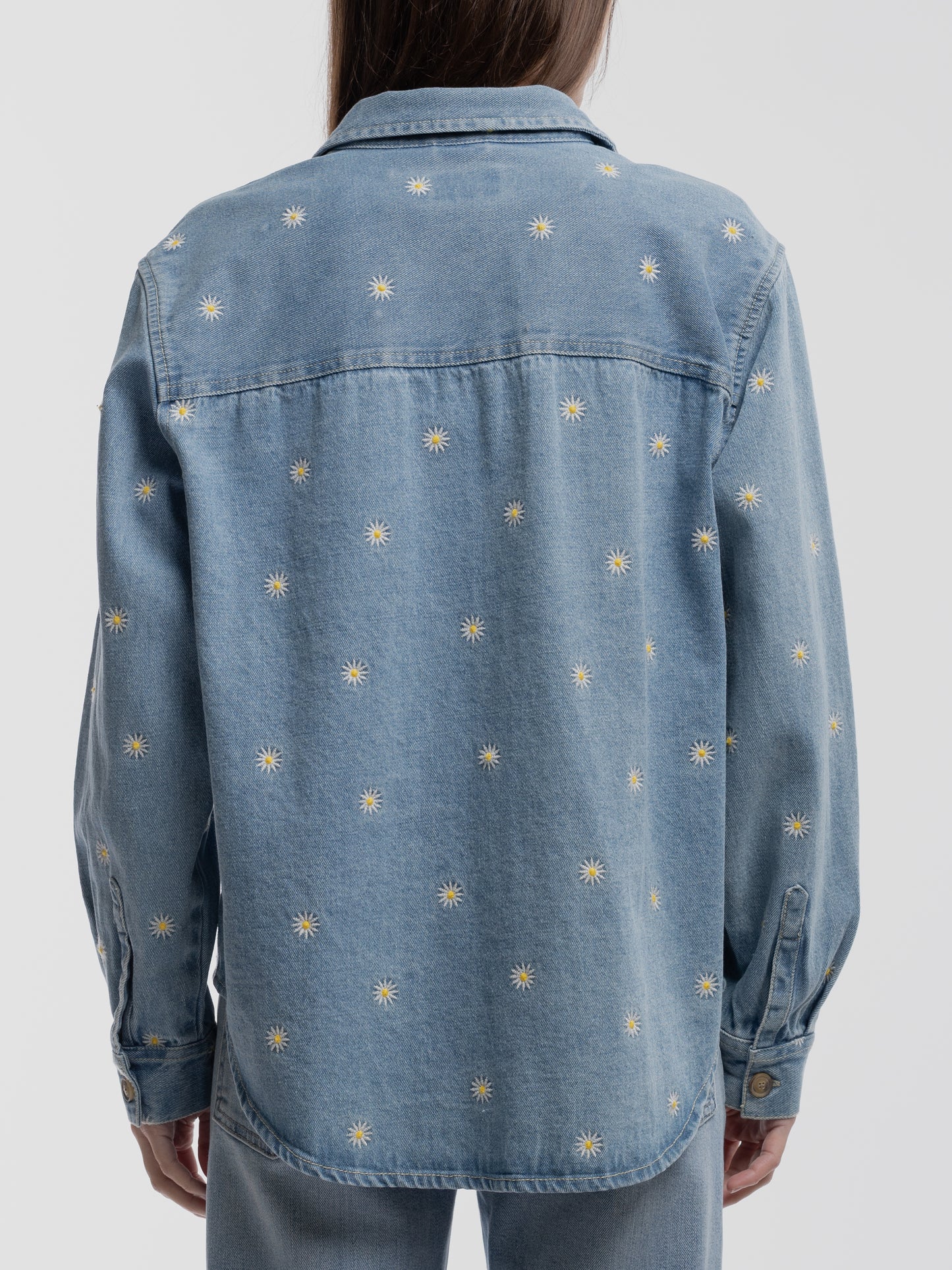 Chemise C-FLOWER ML FRIPP / INDIGO CLAIR - Teddy Smith