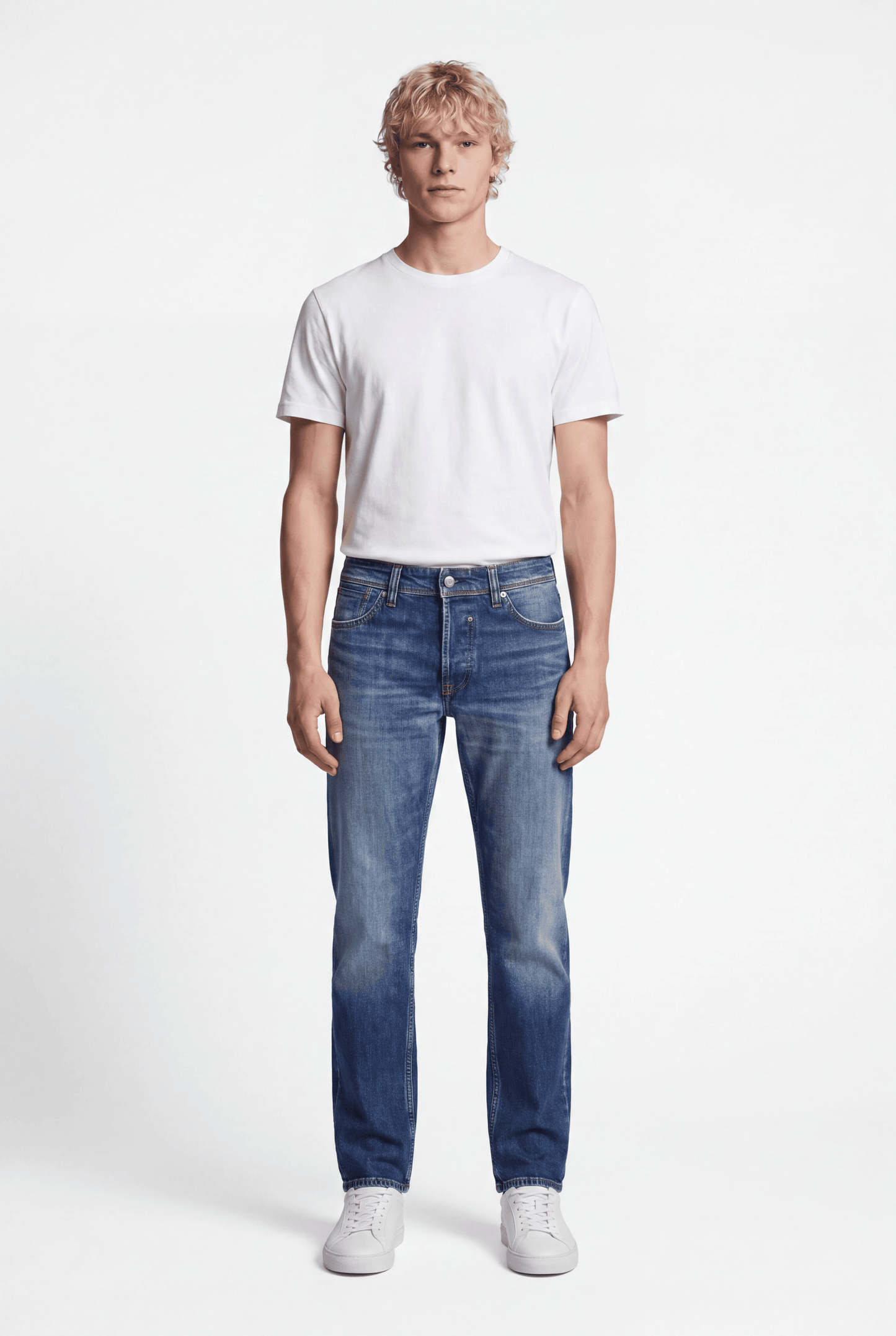 Jean droit REG L32 DARK BLUE STONE