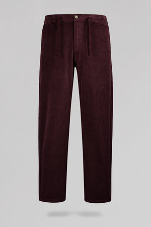 Pantalon PYWAN 20 VELOUR BORDEAUX FONCE