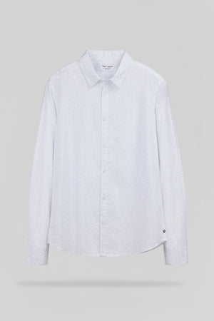 Chemise cintrée imprimée CARTON ML BLANC