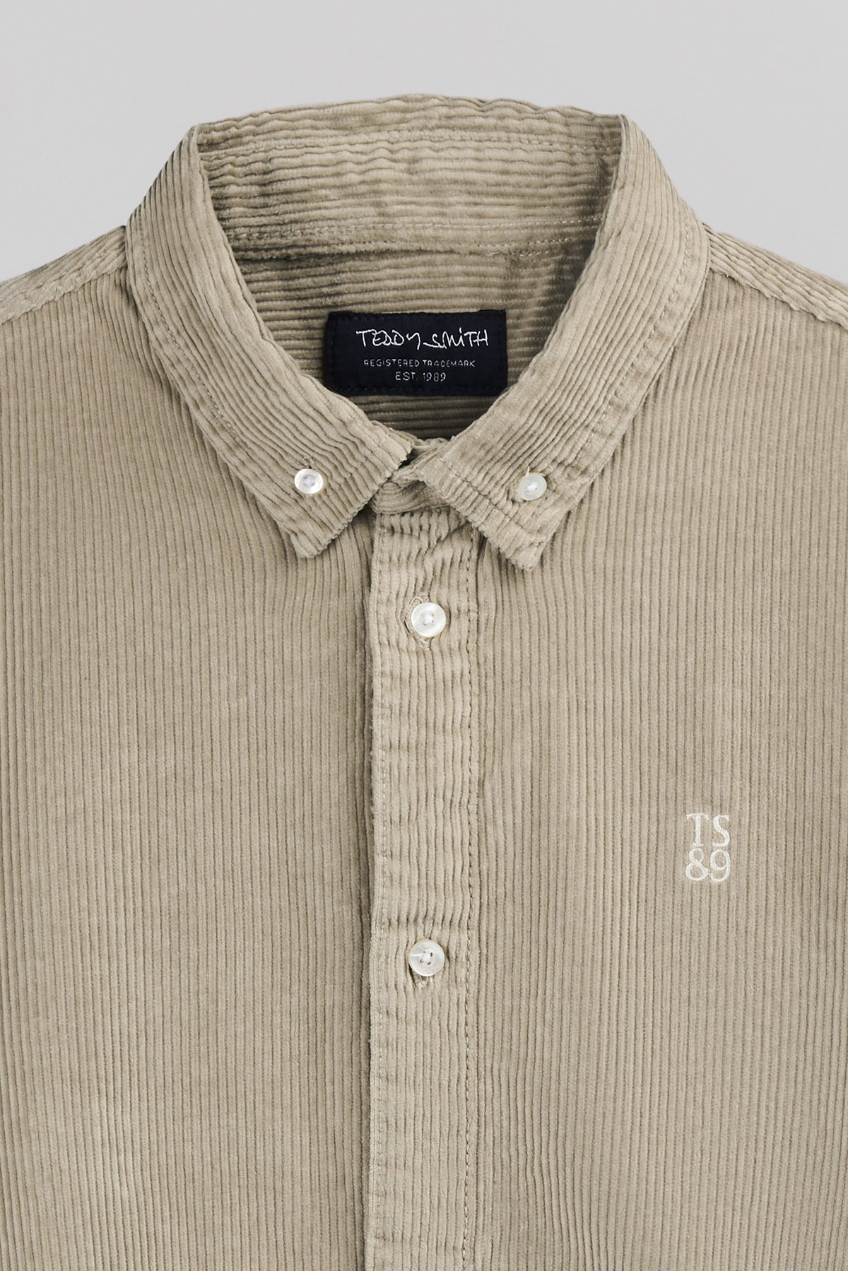 Chemise velours côtelé C-ELTON ML WOLF BEIGE