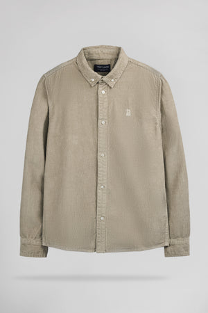 Chemise velours côtelé C-ELTON ML WOLF BEIGE