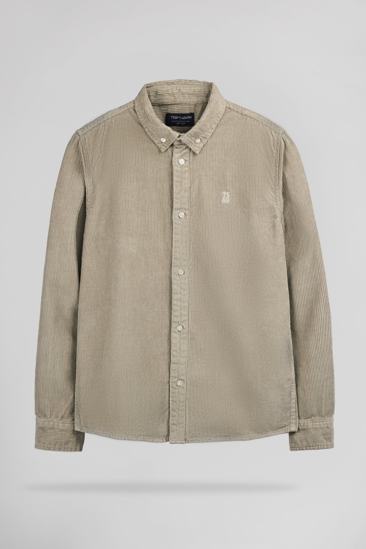 Chemise velours côtelé C-ELTON ML WOLF BEIGE