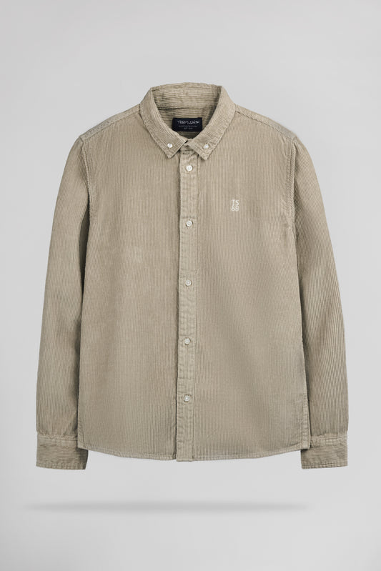 Achat Chemise velours côtelé C-ELTON ML WOLF BEIGE