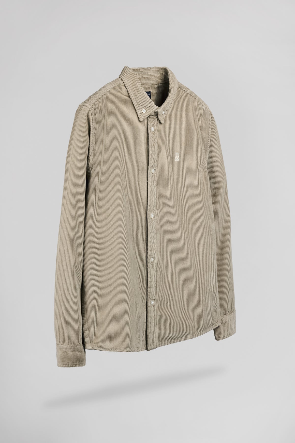 Chemise velours côtelé C-ELTON ML WOLF BEIGE