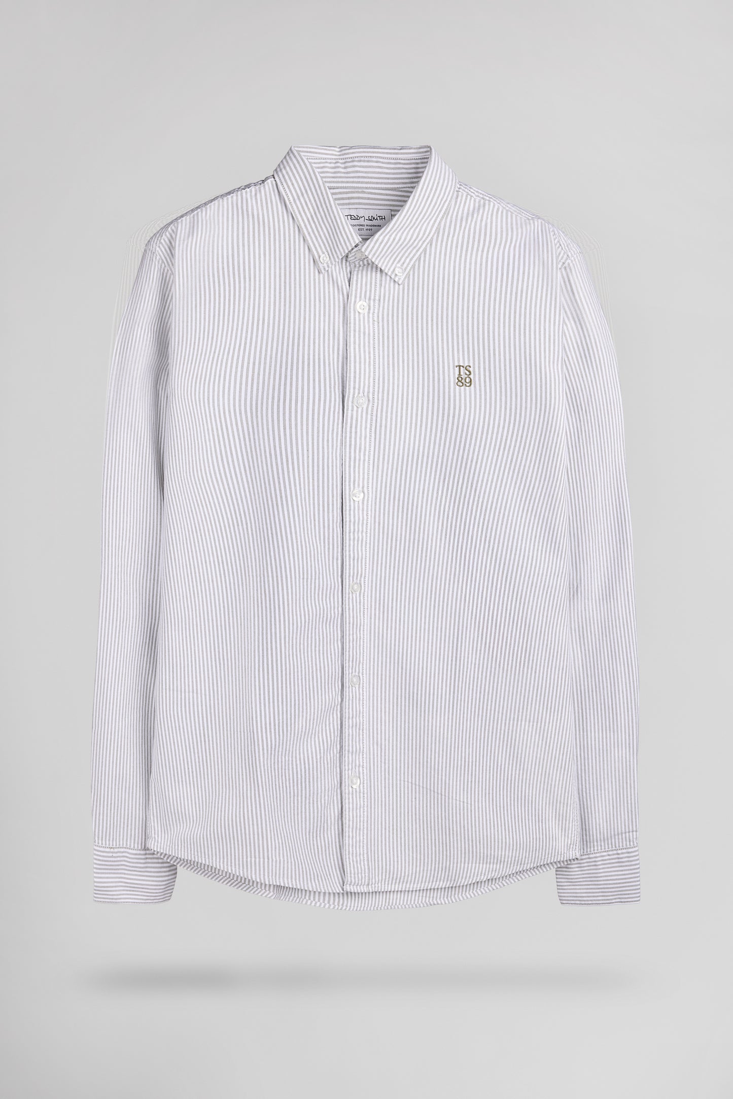 Chemise Oxford col français C-STANLEY ML OLIVE