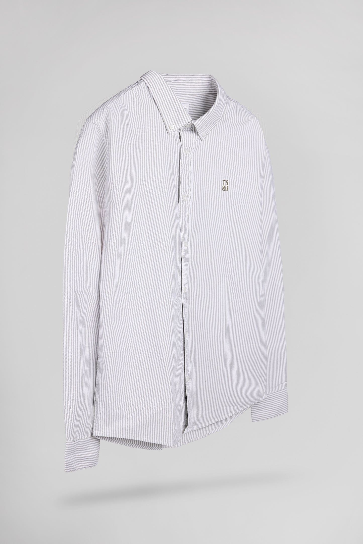 Chemise Oxford col français C-STANLEY ML OLIVE