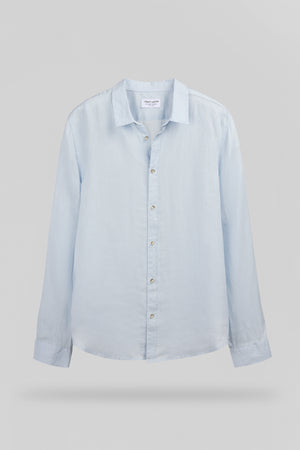 Chemise en lin C-LINEN ML PASTEL BLUE