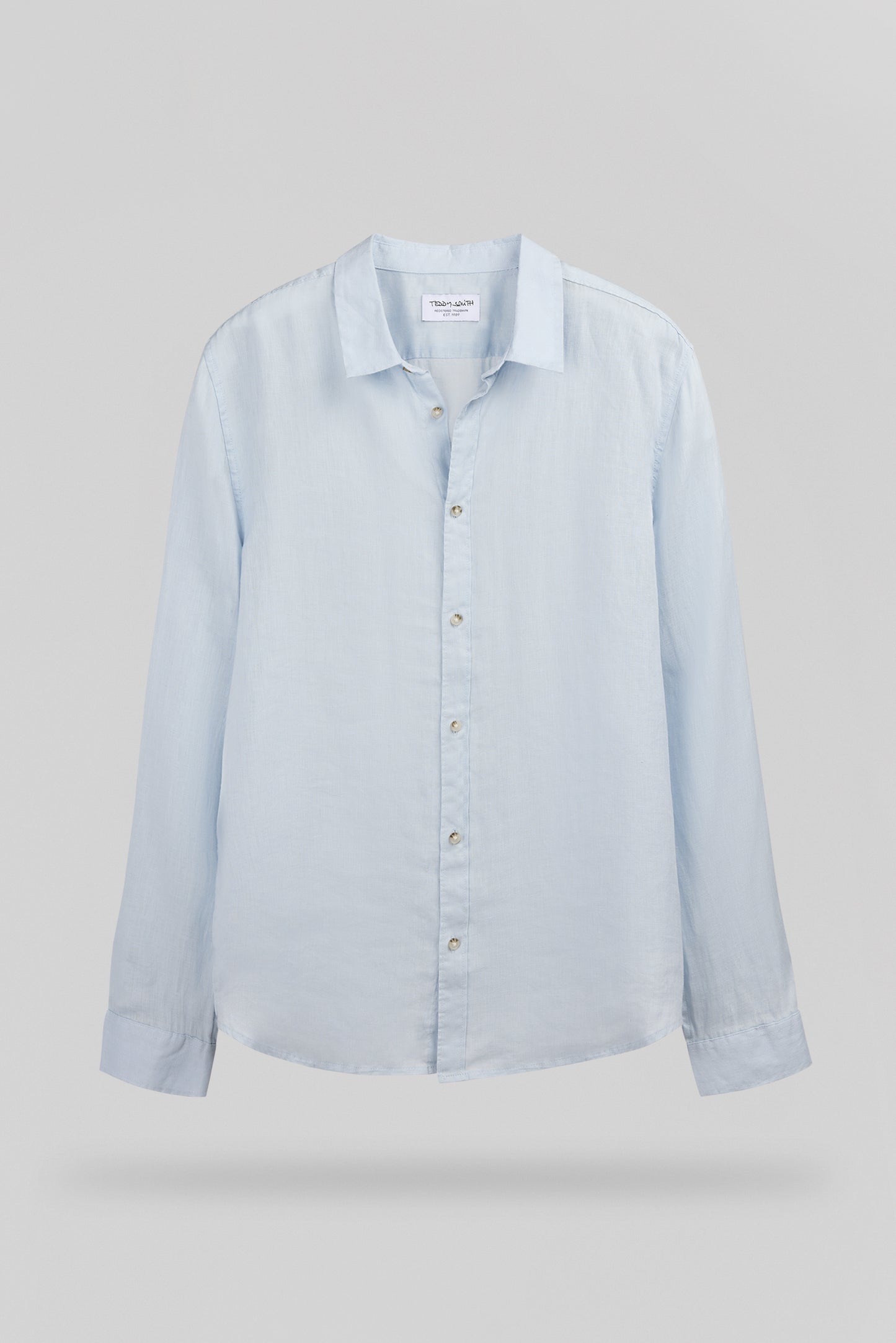 Chemise en lin C-LINEN ML PASTEL BLUE