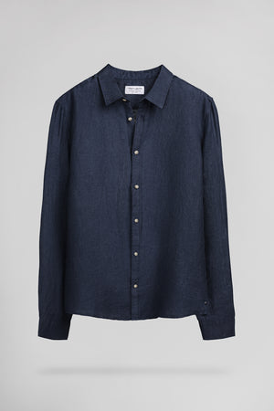 Chemise C-LINEN ML DARK NAVY