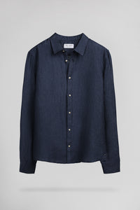 Chemise C-LINEN ML DARK NAVY