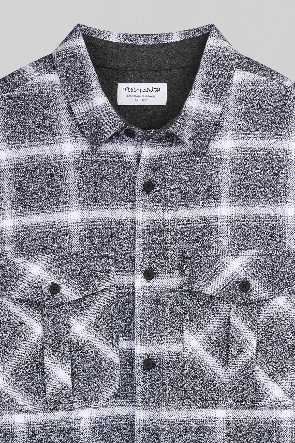 Chemise à carreaux C-PEAK ML MELANGE BLACK