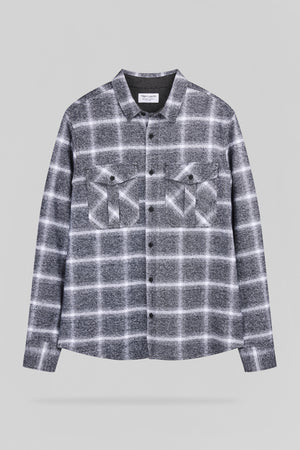 Chemise à carreaux C-PEAK ML MELANGE BLACK