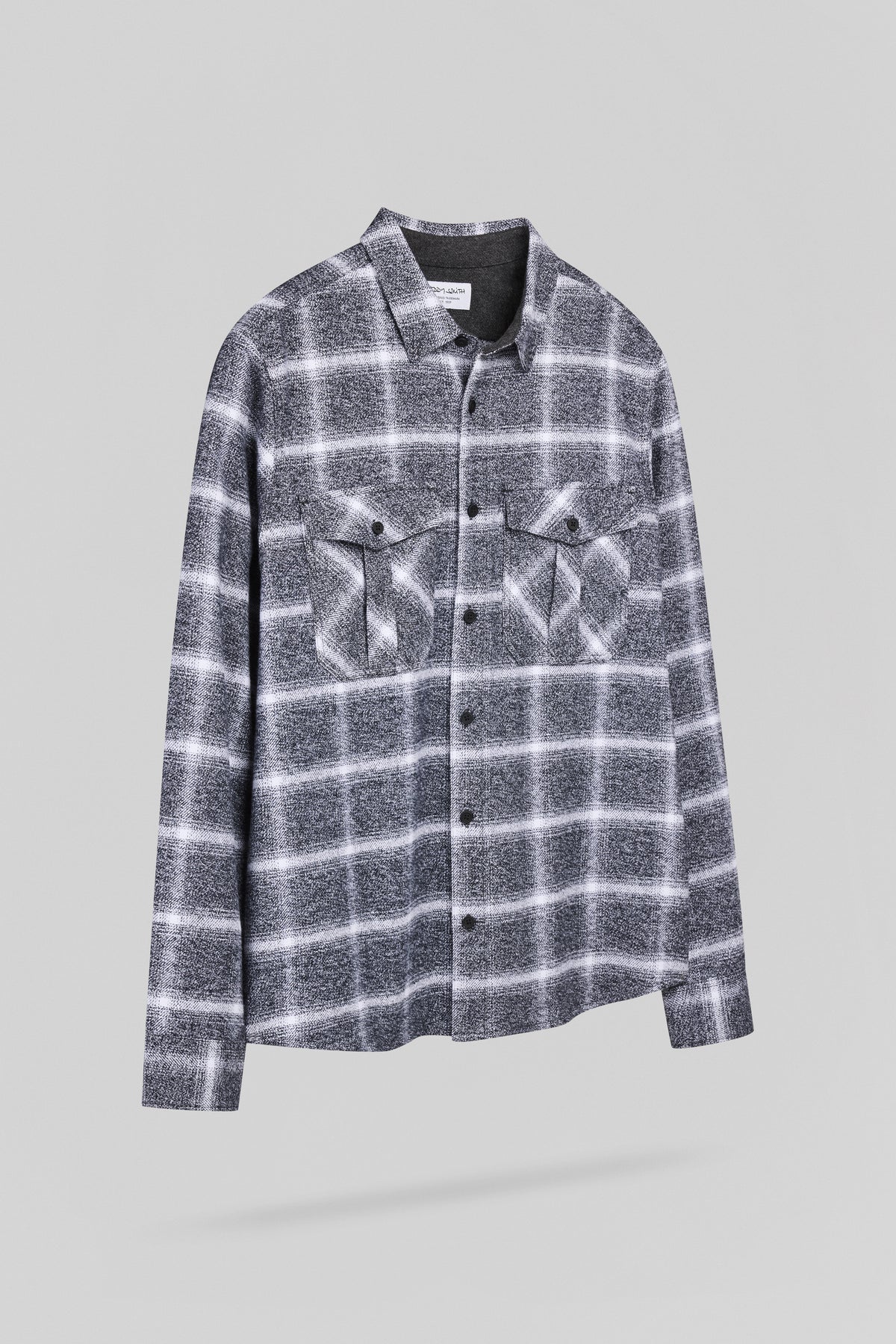 Chemise à carreaux C-PEAK ML MELANGE BLACK