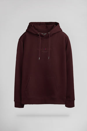 Sweat à capuche S-JIM HOODY BORDEAUX FONCE