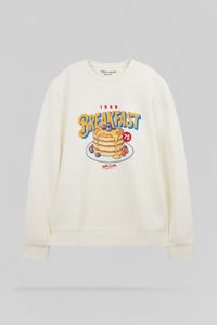 Sweat col rond S-BREAKFAST RC MIDDLE WHITE