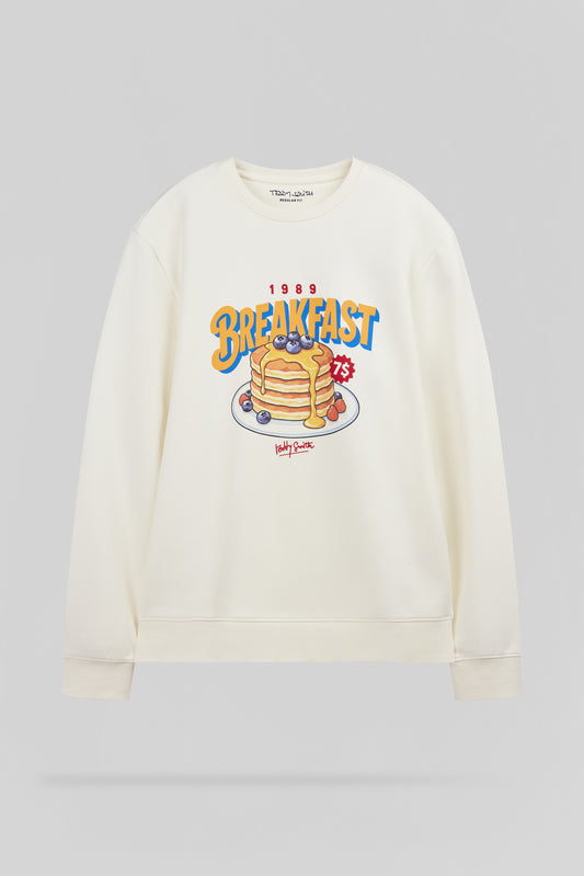 Achat Sweat col rond S-BREAKFAST RC MIDDLE WHITE