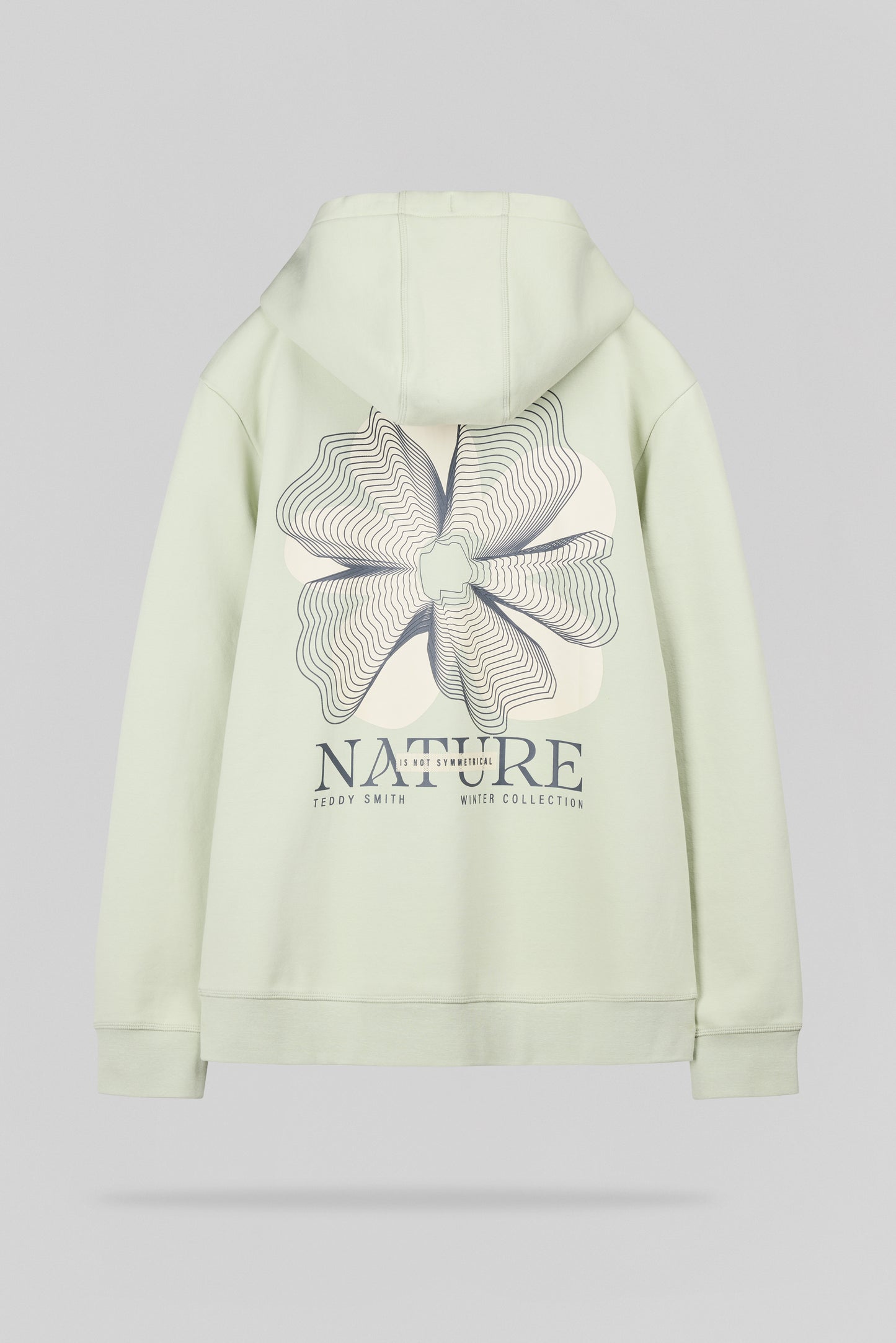 Sweat S-NATURE HOODY VERT NACRE