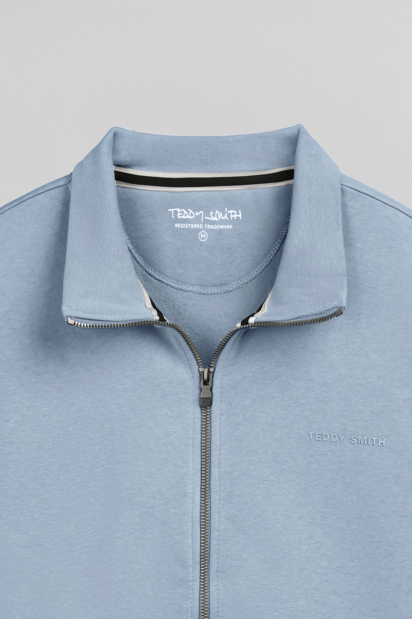 Gilet sweat zippé col montant G-NARKUS ZIP BLEU MINERAL
